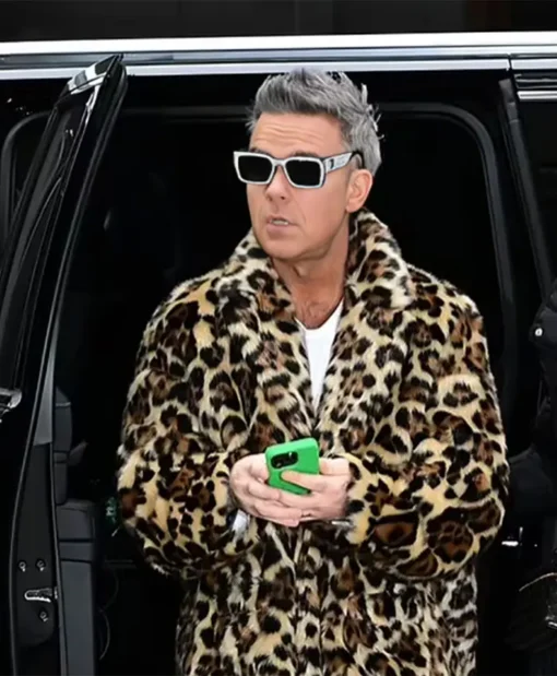 Robbie Williams Leopard-Printed Coat