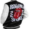 Rolling Stones Black And White Letterman Varsity Jacket