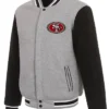 San-Francisco-49ers-Gray-Varsity-Jacket