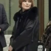 Say Nothing Maxine Peake Leather Black Coat