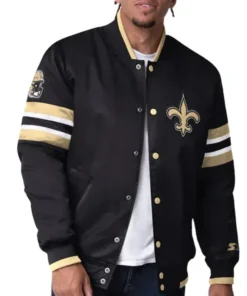 Scout I New Orleans Saints Black Varsity Jacket