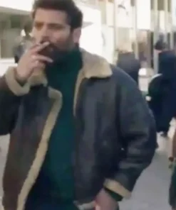 Shafted 2025 Vincent Heneine Black Shearling Leather Jacket