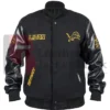 NFL Detroit Lions Black Letterman Jacket For Men And Women
