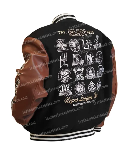Shop Now Negro League Baseball Brown And Black Varsity Jacket For Men And Women