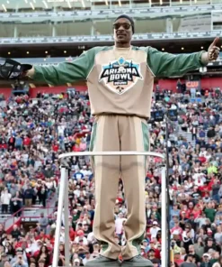 Snoop Dogg Arizona Bowl Halftime Show Green And Beige Tracksuit
