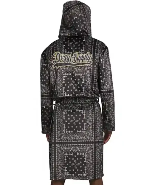 Snoop Dogg Microfleece Hooded Black Lounge Robe