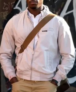 Snowfall Franklin White Bomber Jacket