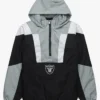 Starter Raiders Black And Grey Pullover Jacket