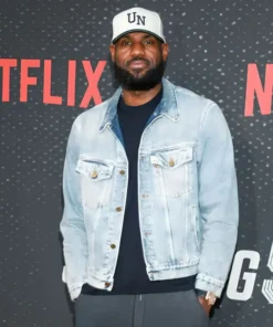 Starting 5 LeBron James Denim Trucker Jacket