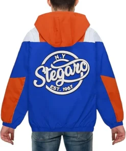 Stegaro Blue And Orange Zip-Up Jacket