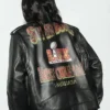 Super Bowl LIX Tabitha Oversized Black Leather Jacket