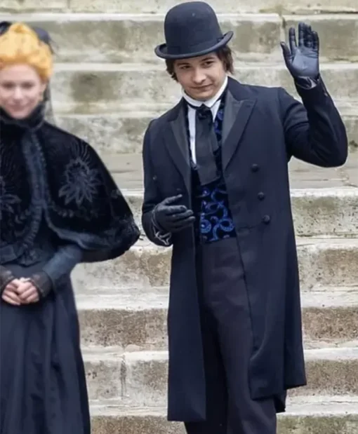 The Essex Serpent Frank Dillane Navy Blue Coat