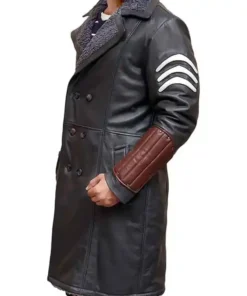 The Suicide Squad Captain Boomerang Black Leather Mid Length Coat