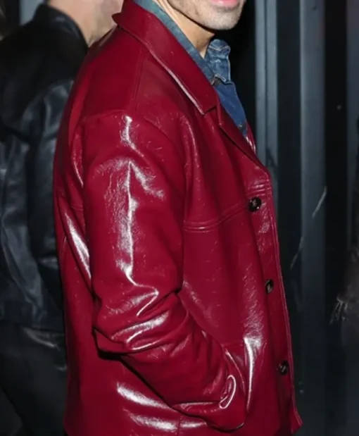 Times Square Performance Joe Jonas Leather Jacket