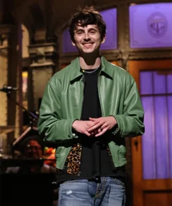 Timothée Chalamet SNL Green Jacket