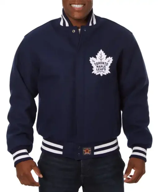 Toronto Maple Leafs One Color Wool Varsity Jacket