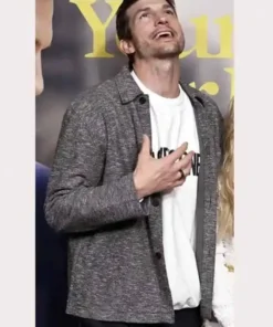 Your Place or Mine Ashton Kutcher Grey Jacket