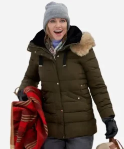 A Royal Christmas Crush Katie Cassidy Brown Jacket For Sale