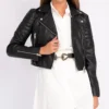 Andrea Women Black Biker Jacket