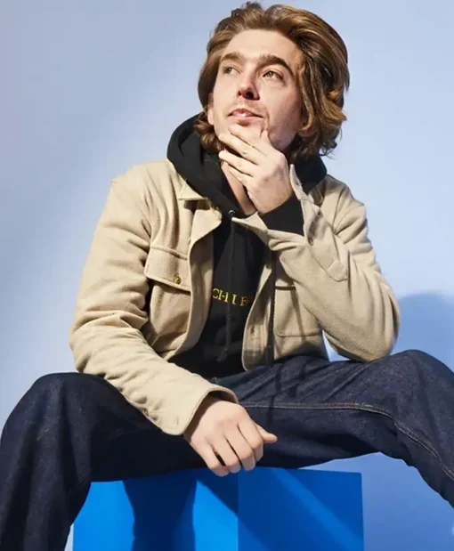 Austin Abrams The Starling Girl 2023 Ben Taylor Beige Cotton Jacket