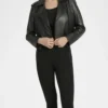 Ava Women’s Motorbike Black Leather Jacket