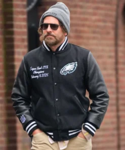 Bradley Cooper NYC Eagles Black Varsity Jacket