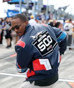 Buy Now Anthony Mackie NASCAR Cup Series Daytona 500 Leather Jacket For Unisex