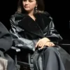 Buy Now Emilia Pérez Selena Gomez Black Leather Trench Coat For Unisex