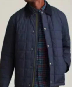 Buy Now Hudson And Rex Season 07 Jesse Mills Navy Blue Quilted Jacket For Unisex