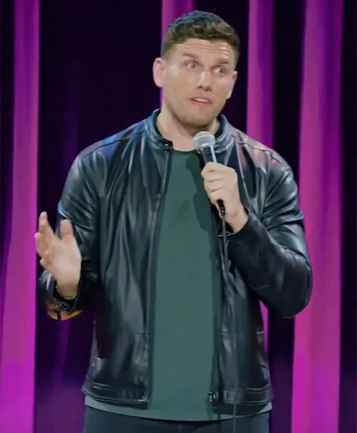 Buy Now It’s Just Unfortunate Chris Distefano Black Leather Jacket For Unisex
