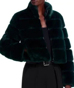 Buy Now Kaitlin Olson High Potential Morgan Green Fur Jacket For Men And Women