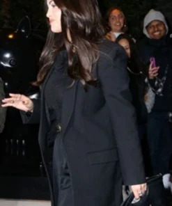 Buy Now New York City Emilia Perez Screening Selena Gomez Black Coat For Unisex