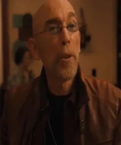 Buy Now Richard Metzger Movie The Long Game 2025 Jackie Earle Haley Brown Biker Jacket For Unisex