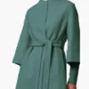 Buy Now Sakina Jaffrey TV-Series Ghosts US Season 04 Champa Green Wool Wrap Coat For Unisex