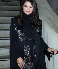 Buy Now Selena Gomez Emilia Perez 2024 Screening London Black Cape Coat For Men And Women