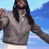 Buy Now The Tonight Show Starring Jimmy Fallon 2 Chainz Grey Leather Jacket For Unisex