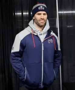 Columbus Blue Jackets 2025 Neck Zipper Hoodie