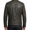 David Distressed Leather Motorcycle Jacket For Men