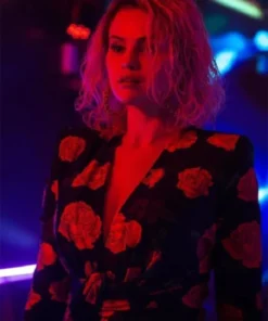 Emilia Perez Selena Gomez Black Floral Blazer