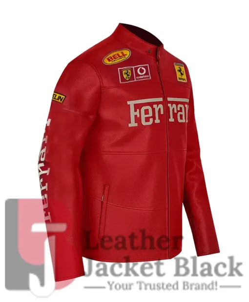 Ferrari Racing Leather Motorcycle Red Jacket