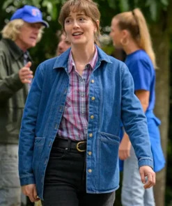 Good Cop Bad Cop Leighton Meester Blue Denim Jacket