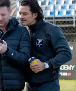 Gran Turismo 2023 Orlando Bloom Black Bomber Jacket