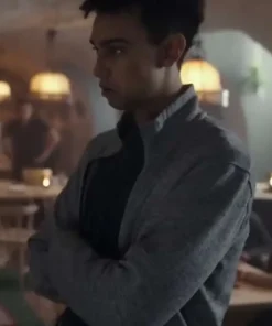 Gran Turismo Archie Madekwe Gray Zipper Jacket