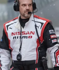 Gran Turismo David Harbour Leather White Jacket