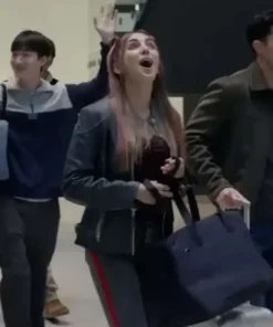 Gran Turismo Emelia Hartford Leather Black Jacket