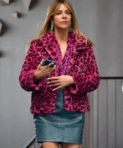 High Potential S01 Kaitlin Olson Pink Leopard Print Jacket