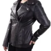 Isabella Women Black Leather Jacket