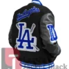 Magic Johnson Dodgers Black Letterman Varsity Jacket