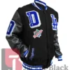 Magic Johnson Dodgers Black Varsity Letterman Jacket