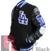 Magic Johnson Dodgers Varsity Letterman Black Jacket